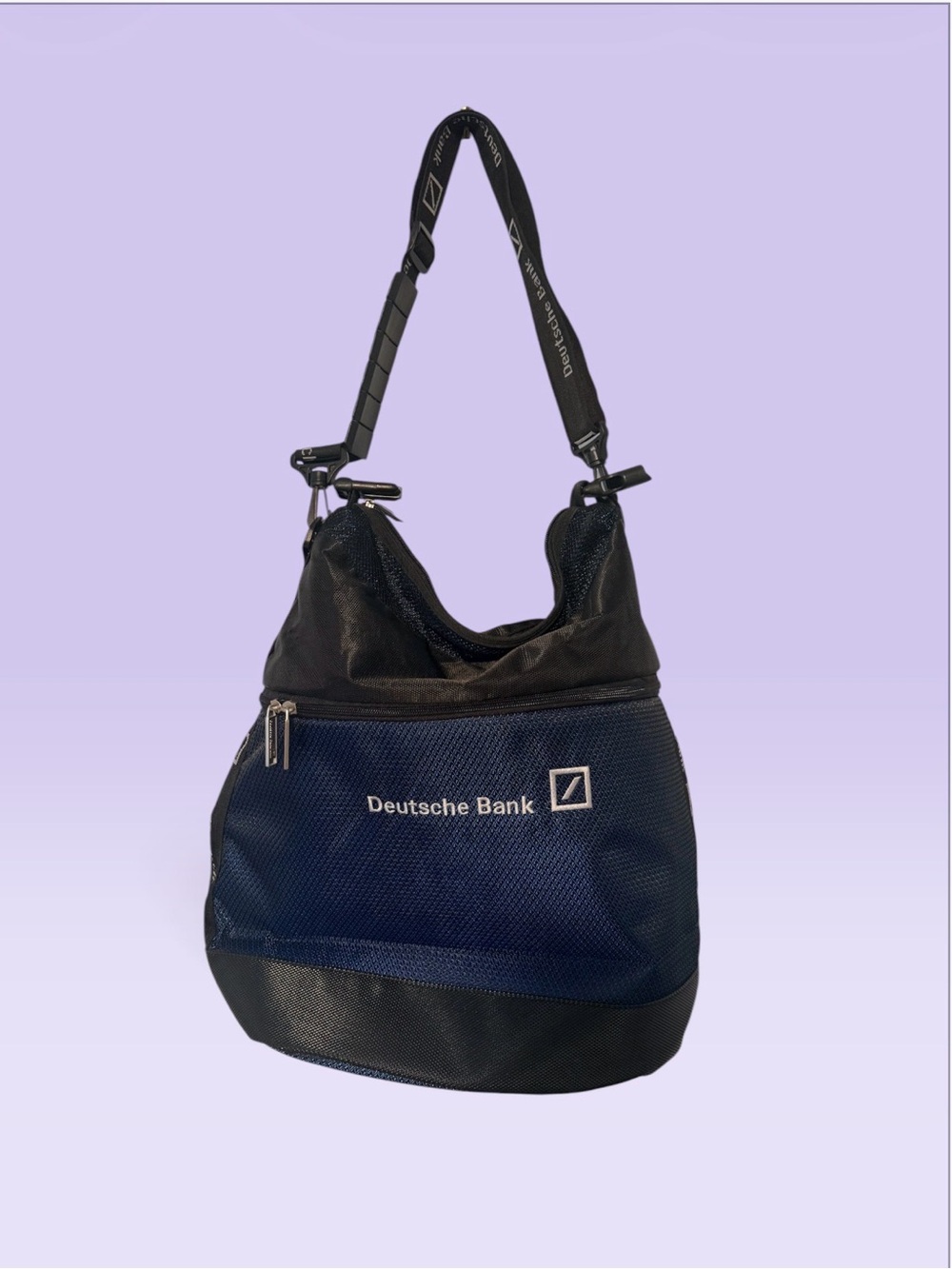 NEW Deutsche Bank Blue/Black Cooler Bag Zip, Adjustable Strap